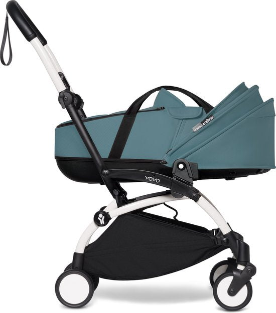 Babyzen YOYO Reisebett, Aqua – Das Reisebett verfügt über eine dicke Doppelmatratze, eine belüftete Liegefläche und ein Sonnendach – Erfordert einen YOYO2-Rahmen (separat erhältlich)
