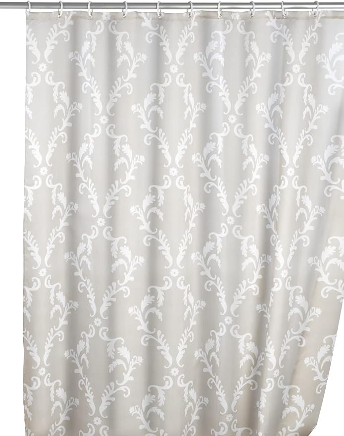 Wenko Baroque Duschvorhang Blau – 180 x 200 cm – Schimmelschutz