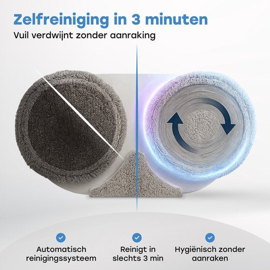 Ølven Elektro-Mopp - Schnurlos - Bodenreiniger - Sprühfunktion - LED-Beleuchtung - 50W - Verstellbar - Weiß