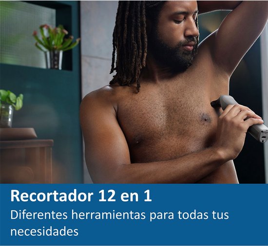 Philips All-in-One-Trimmer Serie 5000 - Mit 12 Aufsätzen - 11 Längeneinstellungen - Silber