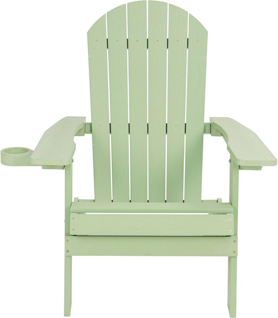 AXI Claire Adirondack-Stuhl Pastellgrün – Loungesessel aus Kunststoff mit Armlehnen – Zusammenklappbar – Hohe Rückenlehne – Gartenstuhl – 84,5 x 77 x 95,5 cm – Langlebig und witterungsbeständig