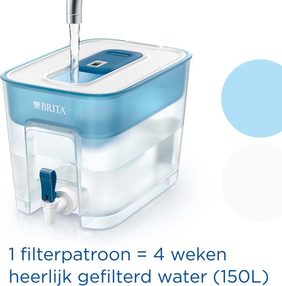 BRITA Flow Wasserspender – 8,2 l – Großes Fassungsvermögen speziell für Familien – Inkl. 1 MAXTRA PRO Pure Performance – Nachhaltig verpackt