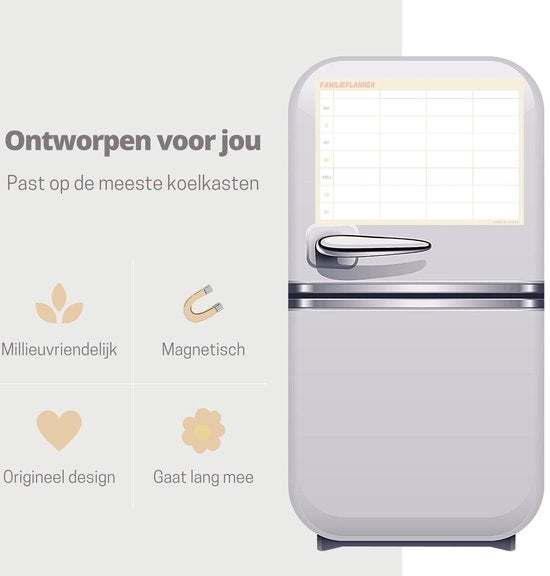 Magnetischer Familienplaner - Wochenplaner Whiteboard - Planer magnetisch - Planungstafel - Monatsplaner magnetisch