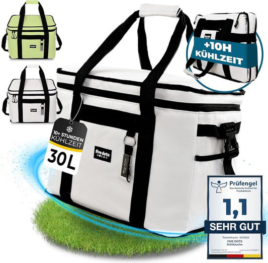 Five Dots Faltbare Kühltasche - 30L - 26 x 41 x 31 cm - Grau