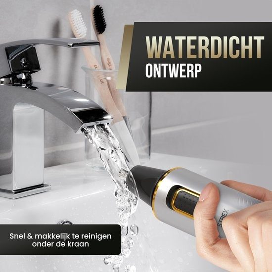 Strex 3 In 1 Nasenhaartrimmer Set - Wiederaufladbar & Waschbar - Nasentrimmer / Ohrentrimmer / Augenbrauentrimmer / Barttrimmer - Männer & Frauen