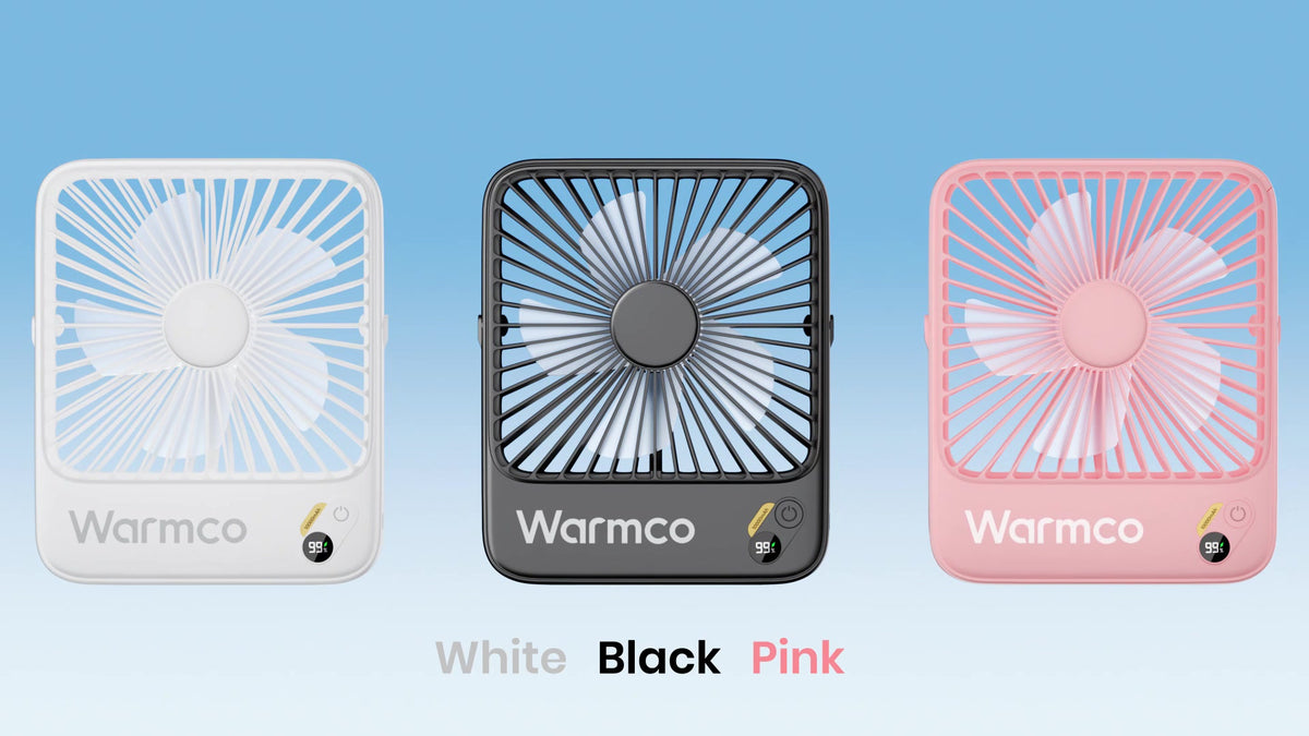 Warmco D3 tragbarer Ventilator – 7 Zoll – 10.000 mAh