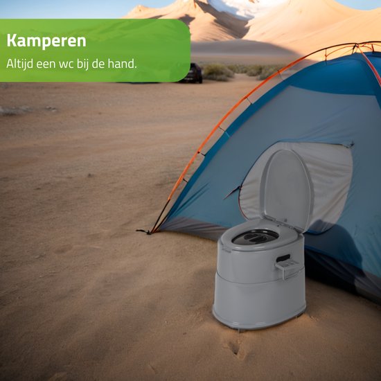 Bo-Camp - Tragbare Toilette teilbar - 7 Liter - Kompakt