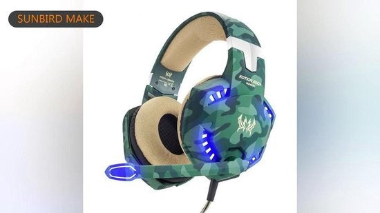 KOTION EACH G2600 - Gaming Headset - PS4 + PC - Tarnfarbe Grün