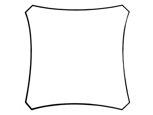 Perel Sonnensegel - Quadratisch - 5 X 5 M - Farbe: Creme