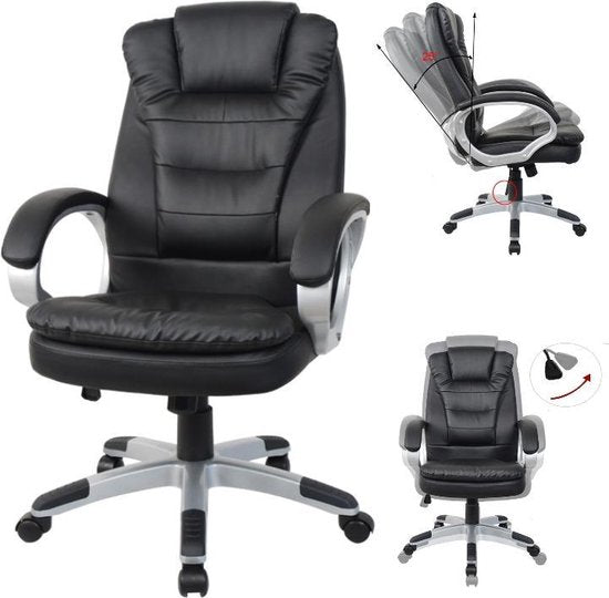 VDD Gaming Desk Chair - Ergonomisch beweglich - Schwarz - 62x50x115cm