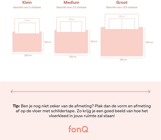 von fonQ Fluffy Teppich – Elfenbein – Rechteckig – 200 x 300 cm