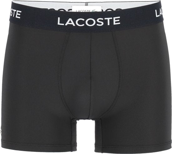 Lacoste Boxershorts Herren Mikrofaser Schwarz 3er-Pack - Größe L