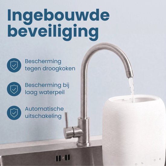 Auronic Luftbefeuchter – 5 l – Geeignet für Schlafzimmer, Babyzimmer, Büro, Wohnzimmer und mehr – Luftbefeuchter – BPA-frei – Weiß