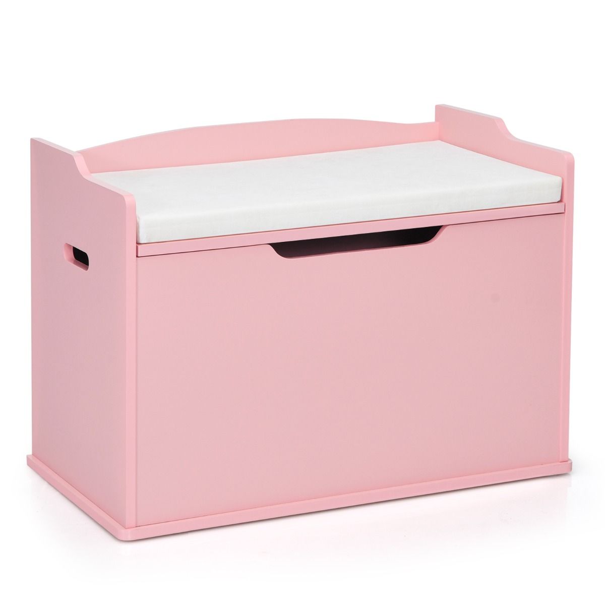 Coast Spielzeugkiste mit klappbarem Deckel – Sicherheitsscharniere – integrierte Griffe – rosa – 74 x 39 x 52 cm