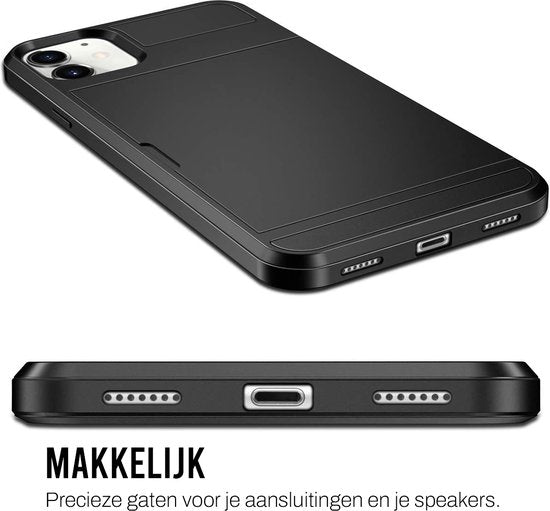 Telefon Fall geeignet für Iphone 14 Fall mit Kartenhalter und Displayschutzfolie Schutzglas