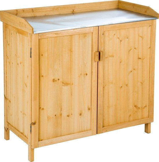 tectake - Gartentisch Gartenschrank - Tisch mit Unterschrank - 404564