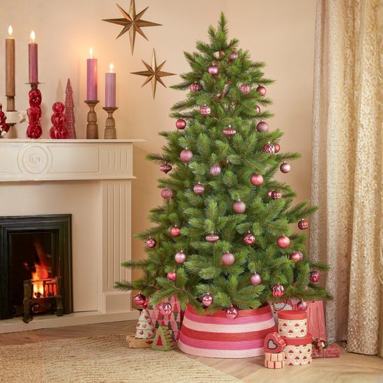Triumph Tree Wyoming Weihnachtsbaum-Serie – Weihnachtsdekoration für zu Hause mit dichten Tannenzweigen – Kunstbaum mit realistischen PVC-Hartnadeln – Grüne Fichte – H 230 x Ø 165 cm