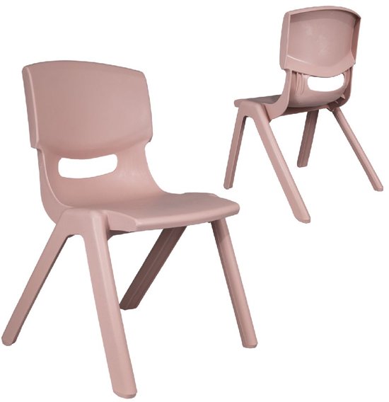 Kinderstuhl aus Kunststoff, Pastellrosa
