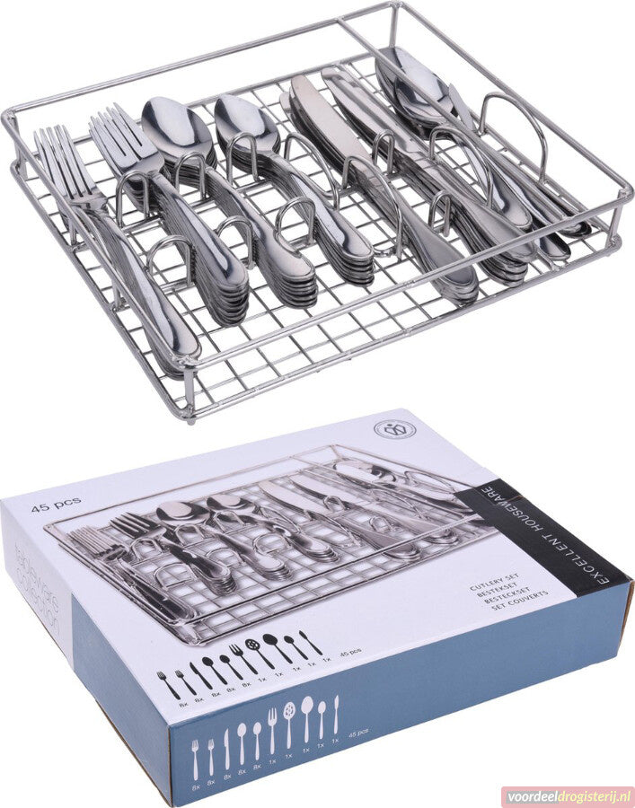 Excellent Houseware - Besteckset - 45 Teile - 8 Personen