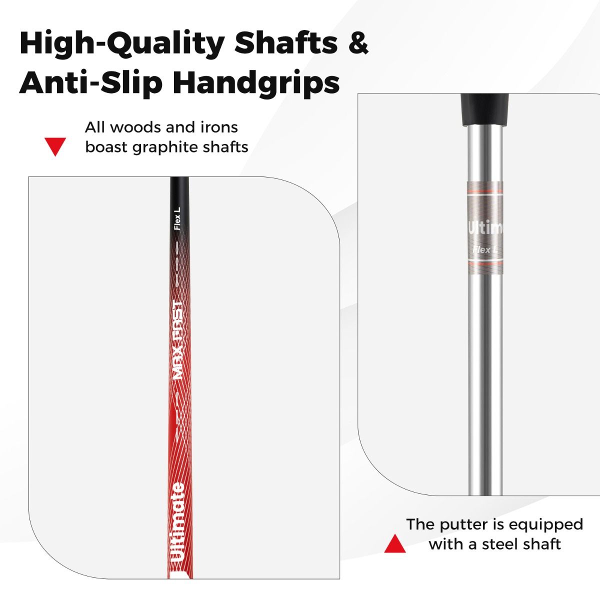 Coast Portable Ladies Golf Set 15-teilig - Rechtshänder - Rot - Tasche 87 cm, Regenhülle 126 cm