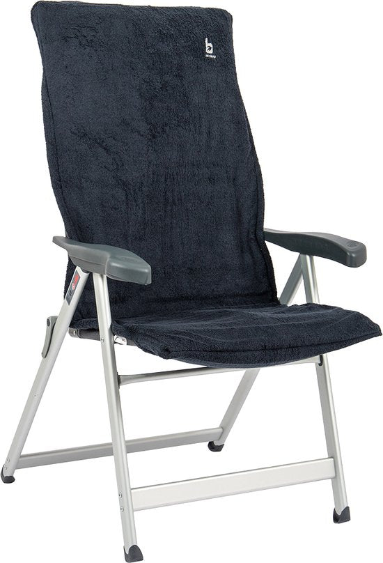 Bo-Camp – Stuhlbezug M – Universal – Gepolstertes Frottee – Anthrazit