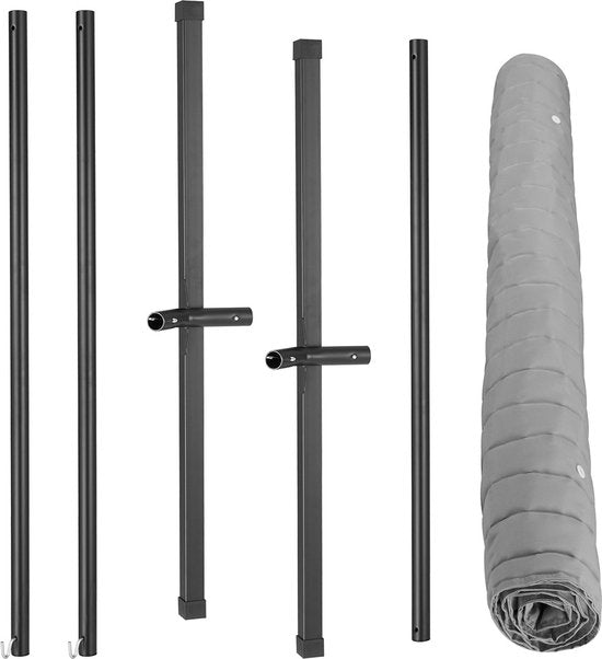 Juskys Hängematte Cata - Hellgrau - inkl. Gestell und Kissen