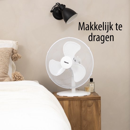 Tischventilator 40 cm - 3 Geschwindigkeiten - 85° Oszillation - Tristar VE-5727 - Weiß