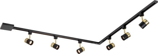 Lucide TRACK Starterset – 1-Phasen-Schienensystem / Schienenbeleuchtung – 2 Meter – Schwarz