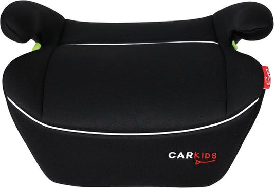 Carkids I-Size Sitzerhöhung Alex – Entspricht der Norm I-Size R-129 – Für Kinder von 125–150 cm – Abnehmbarer und waschbarer Bezug – Flexible Montage – Schwarz/Weiß
