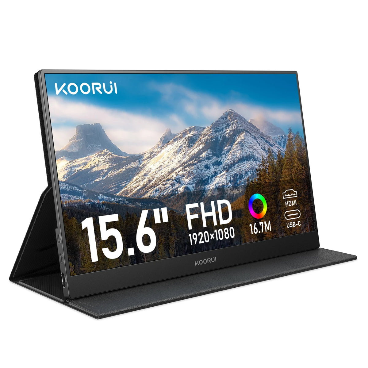 KOORUI E1511A tragbarer Monitor – 15,6 Zoll – IPS FHD – 60 Hz – Schwarz