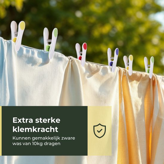 Gandria Wäscheklammern 48 Stück - Kunststoff-Wäscheklammern - Satz von 48 Kunststoff-Wäscheklammern - Wäscheständer Wäscheklammern 10 Kg - 4 Farben