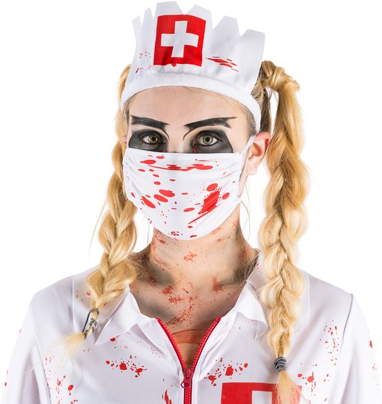 Dressforfun Damenkostüm sexy Zombie Krankenschwester M - fancy dress kostüm halloween fancy dress party kleid karneval kostüm karneval party kleid - 300063