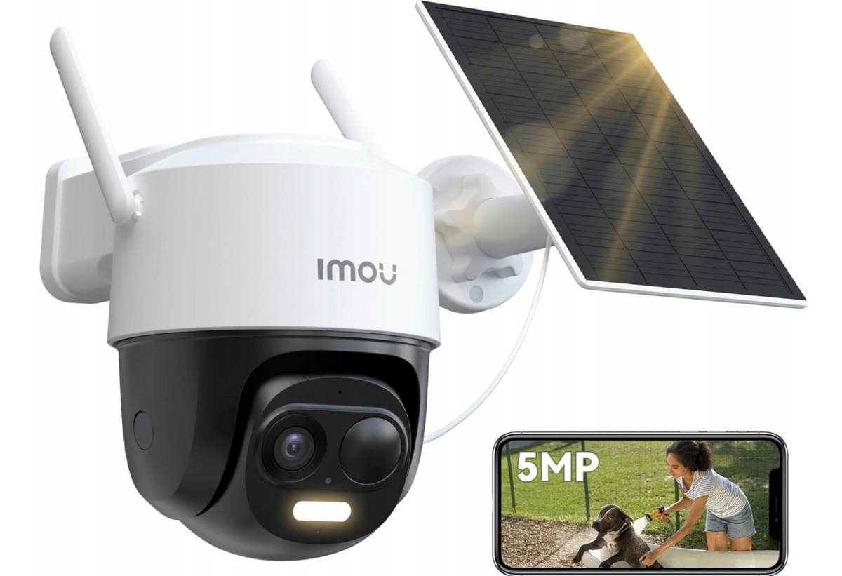 Imou Cell PT 2C Solar-Überwachungskamera 3K 5 MP – kabellos – 360° – Nachtsicht 20 m – Weiß