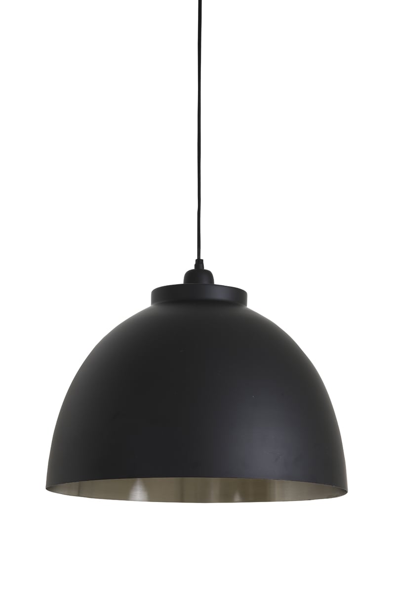 Light & Living KYLIE Pendelleuchte Ø45x32 cm - Schwarz mit Nickel/Gold Details - Modern Industrial - E27