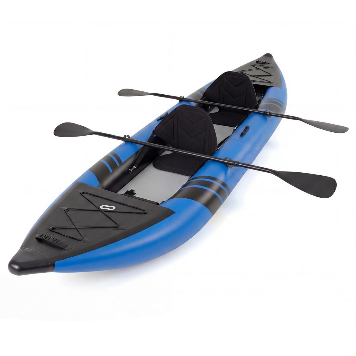 Coast Aufblasbares Kajak für 2 Personen – Verstellbare Sitze – Inklusive Paddel und Handpumpe – blau