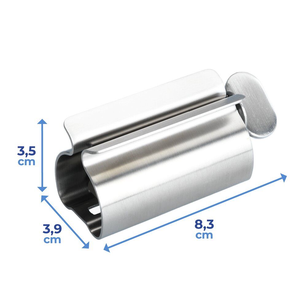 Wenko Tubenklemme, 3er-Set – Edelstahl – 8,3 × 3,9 × 3,5 cm