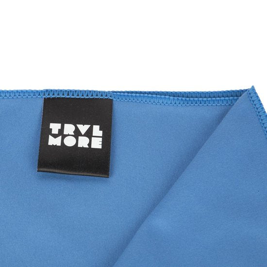 TRVLMORE Mikrofaser-Reisehandtuch-Set - 2 Stück - Klein (40 x 80 cm) & Groß (76 x 150 cm) - Mikrofaser - Blau
