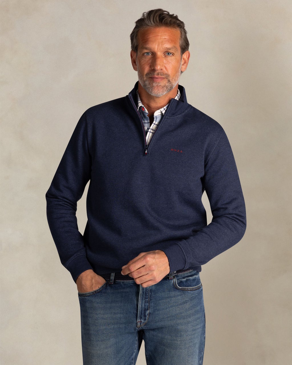 NZA Half Zip Pullover - Navy - Größe XL