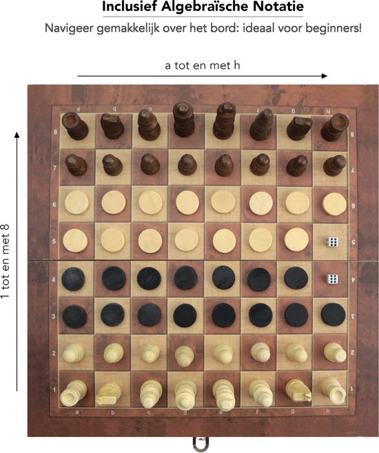 Windsor CheckMate Schachbrett - Schach und Backgammon Set