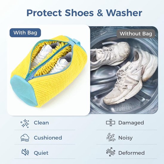 Doppelter Schuhwaschbeutel für die Waschmaschine – Schützen Sie Ihre Schuhe!