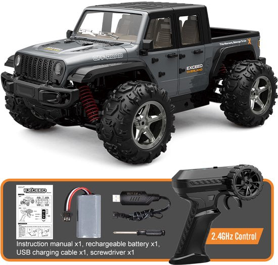Fuegobird RC-Auto – RC-Fahrzeug – Hochgeschwindigkeits-Spielzeugauto – Hochgeschwindigkeits-Geländewagen – grau