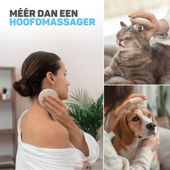 Vulpes Goods® BodyCare - Kopfmassagegerät mit Infrarot - Elektrisches Massagegerät - Kopfhautmassagegerät - Haarbürste - Stimuliert Haarwachstum & Durchblutung - USB aufladbar