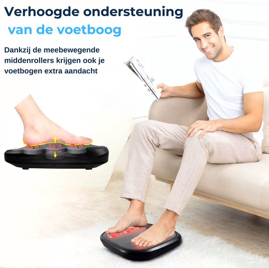 Health Bay® Fußmassagegerät – Beheizte Shiatsu-Massage – Fußmassagegerät zur Förderung der Durchblutung – Waschbarer Bezug – Infrarot-Heizung –