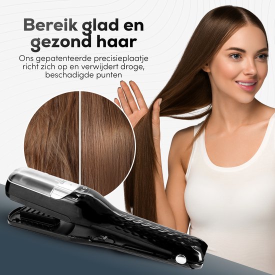 La Nou® Splitterentferner 4 - Inklusive Zubehör - Für Spliss - Splittertrimmer - Schwarz