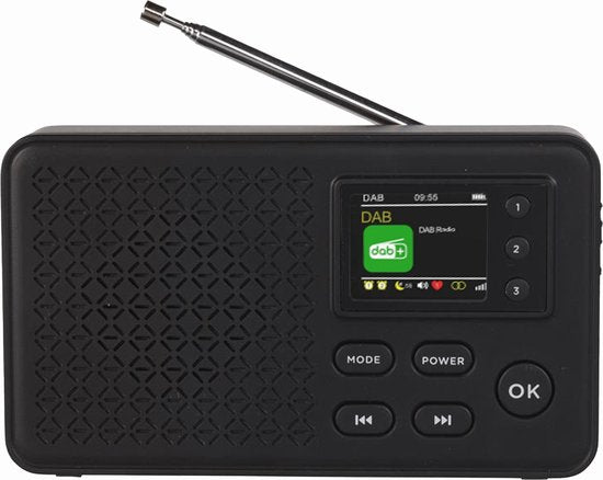 Denver - DAB57B - Radio - Bluetooth - DAB+/ FM - 40 Voreinstellungen - Wecker - Schwarz