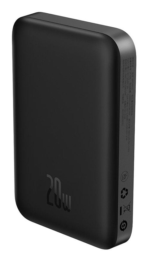 Baseus Mini 10.000 mAh Powerbank Schwarz | Kompakt mit MagSafe & Schnellladefunktion | 20 W USB-C | Geeignet für Apple iPhone und andere Smartphones