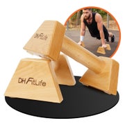 DH FitLife Push-up-Griffe aus Holz – 2er-Set – Buche – max. 200 kg