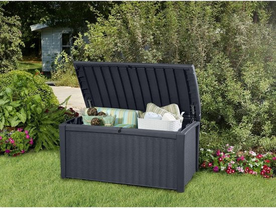 Keter - Borneo Aufbewahrungsbox - 416 Liter - 129,5 x 62,5 x 70 cm - Anthrazit