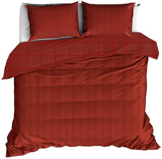 De Witte Lietaer Bettbezug aus Baumwollsatin Zygo – Hotelgröße – 260 x 240 cm – Rot