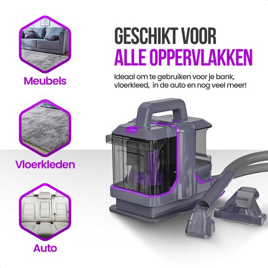 Strex Carpet Cleaner Extra Powerful - Fleckenreiniger / Möbelreiniger / Matratzenreiniger / Sofa-Reiniger - 2 Aufsätze